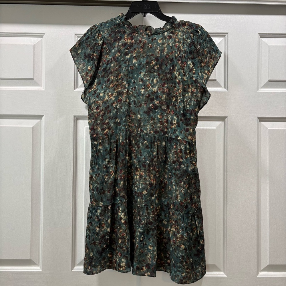 Marie Oliver Frida Dress in Sapphire Reef Print Size L Silk Blend - Picture 3 of 11